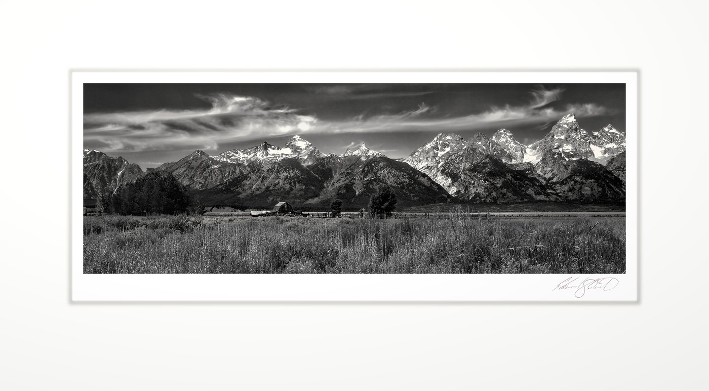Grand Teton mountain range panorama