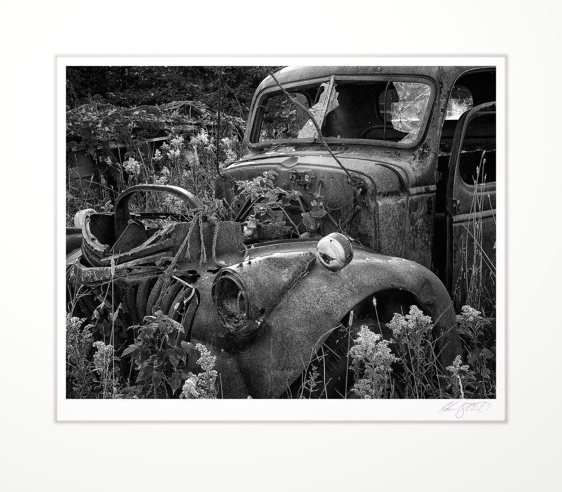 Reclaimed — matted, signed black and white print